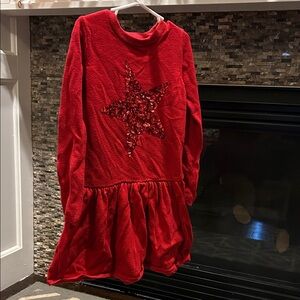 Cat & Jack Red Sweater with Sequin Star